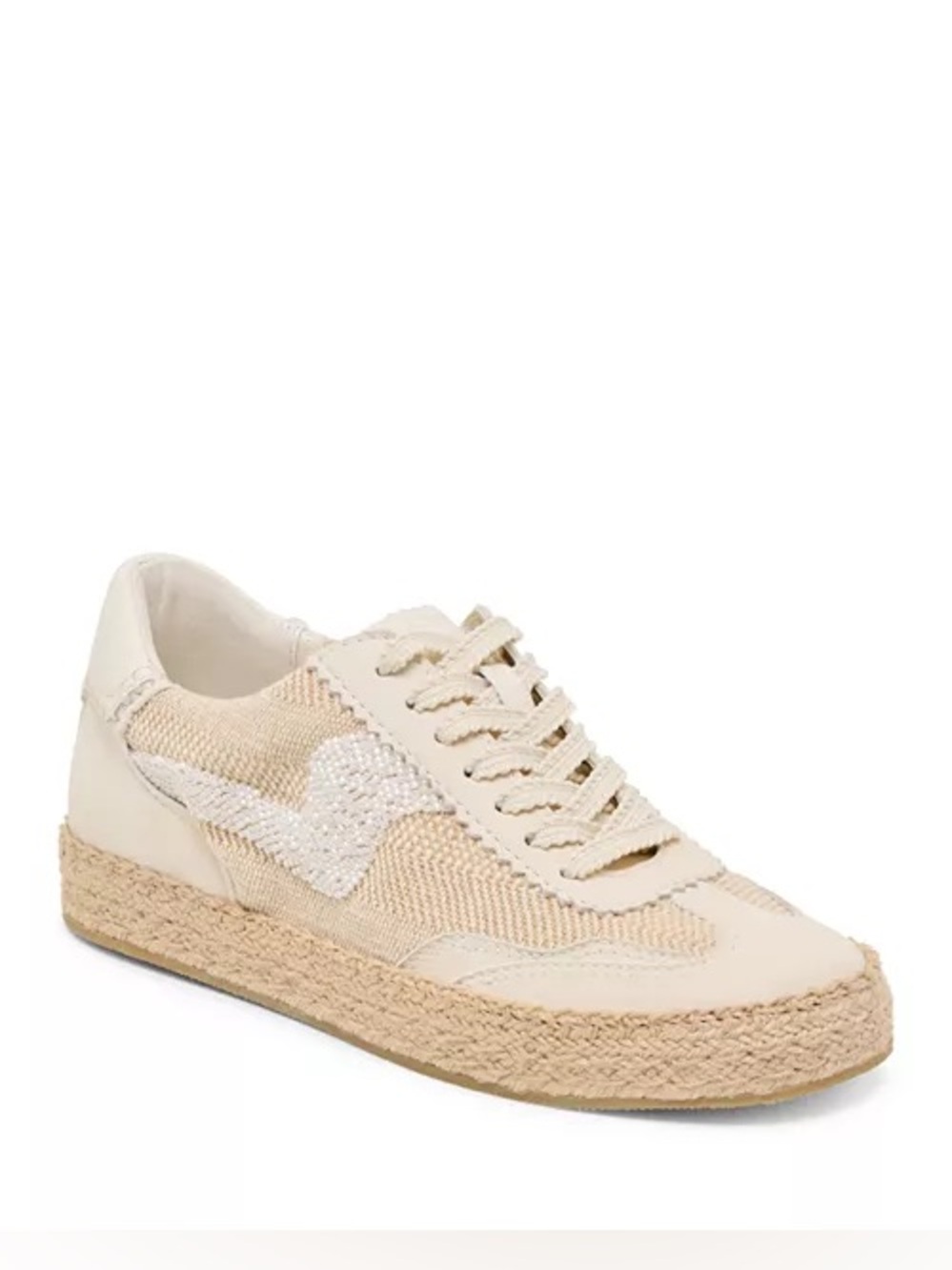 Dolce Vita Notice Beaded Lace-Up Low-Profile Espadrille Sneakers